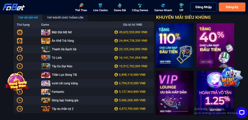 Kho game đa dạng K9bet